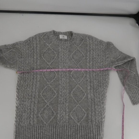 Hot Gingerr Women's Gray Cable Knit Sweater Size XL - Picture 2 of 9